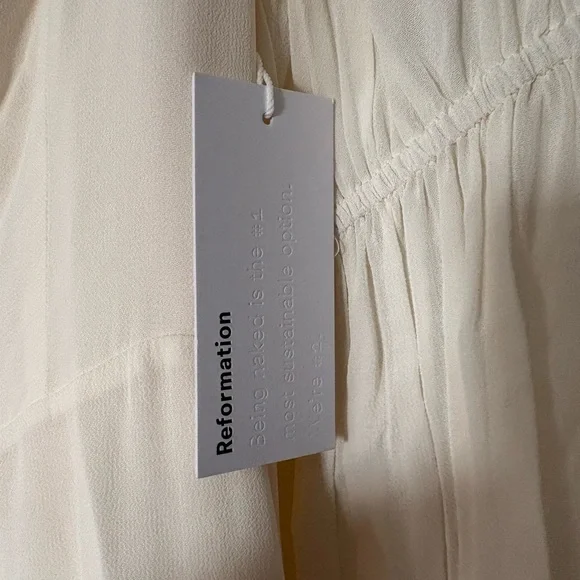 NEW NWT Reformation Stars Puff Sleeve Wedding Bridal Dress Gown - Picture 9 of 11